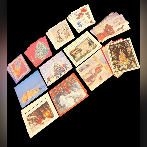 Vintage Christmas Bundle Restoration Hardware Silver Candle Holder, Cards, Mugs - Picture 10 of 11